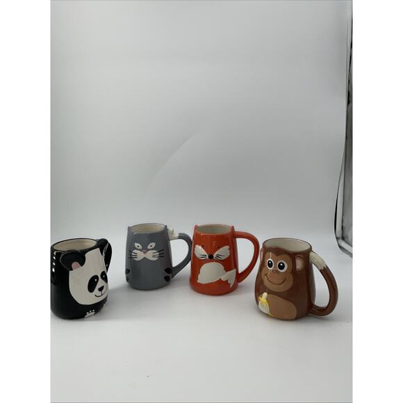 Set Of 4 Mugs by TAG Creatures Ceramic Coffee Mug Set - Picture 1 of 6
